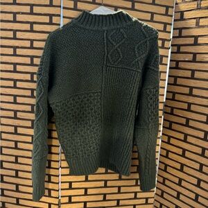 American Eagle XS Mock Neck Sweater Forest Green Very Cottagecore